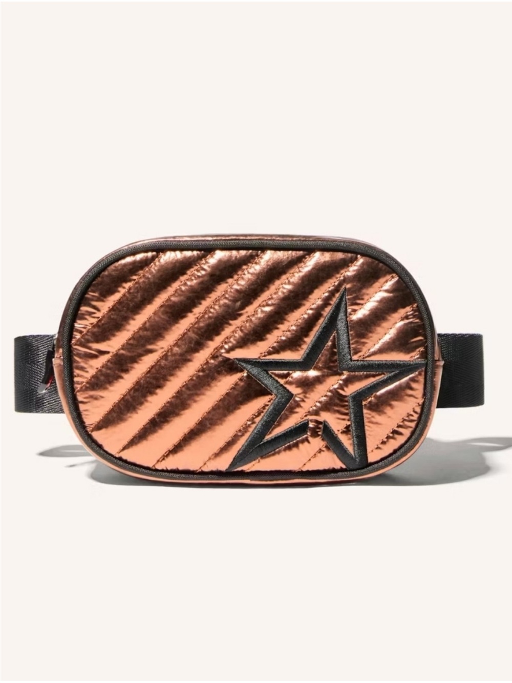 Perfect Moment - Metallic Copper Quilted Star Belt Bag - NWT